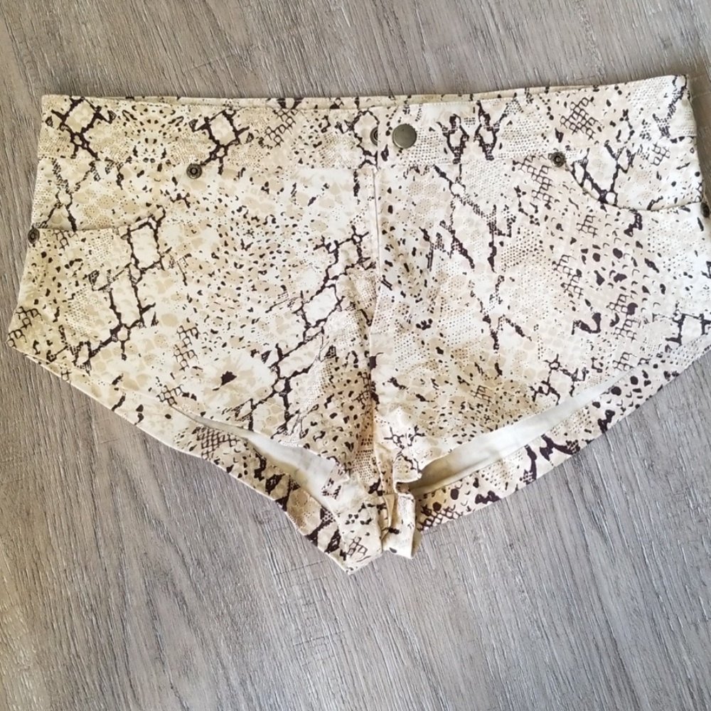 Spell snake print shorts